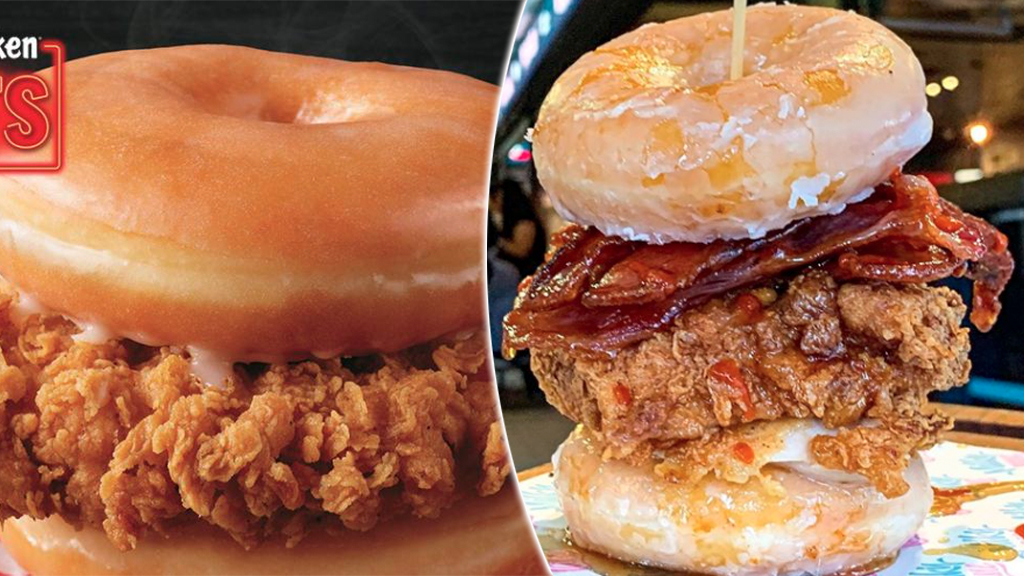 Milky Lane Has Recreated The KFC Chicken And Doughnuts Burger