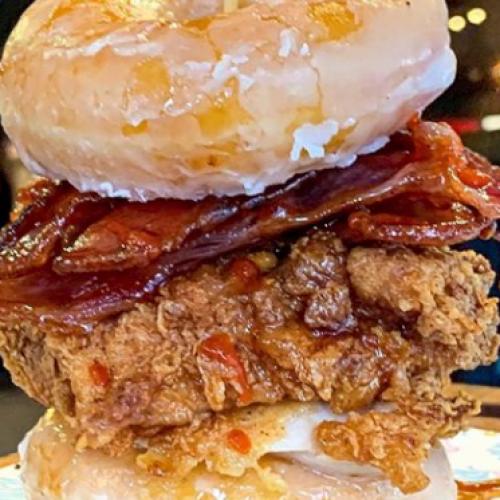 Milky Lane Has Recreated The KFC Chicken And Doughnuts Burger