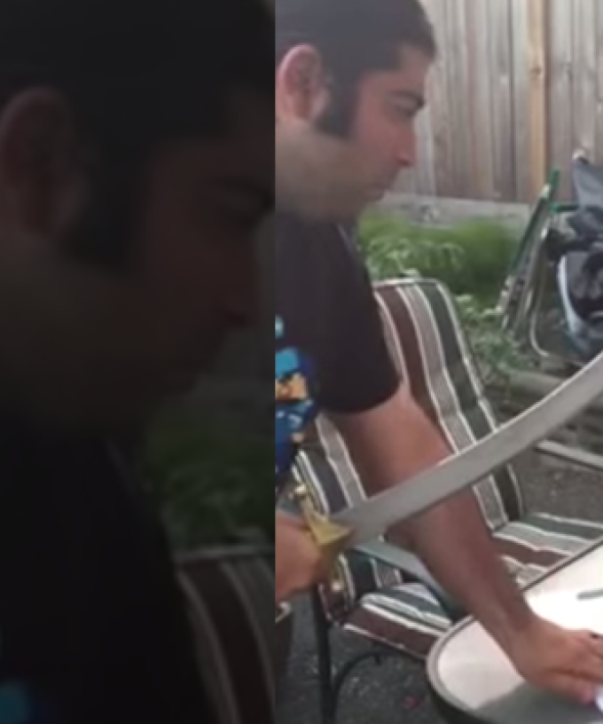 Cutting A Watermelon With A Sword... What Could Go Wrong?
