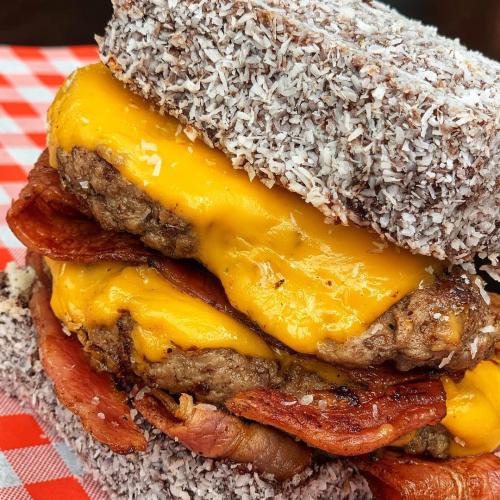 New Year's Resolutions Are A Distant Memory With This Lamington Cheeseburger