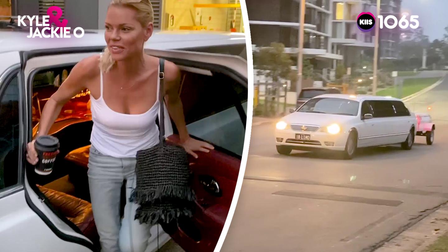 Sophie Monk couldn't get an Uber... So a limo was her plan B 😂