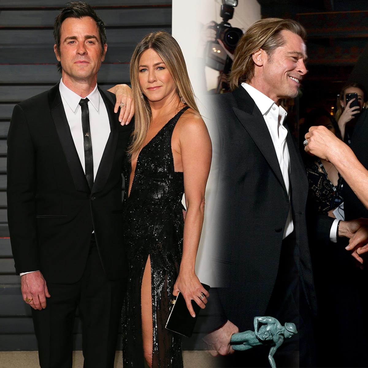 Reports Justin Theroux Found Post It Notes From Brad Pitt While