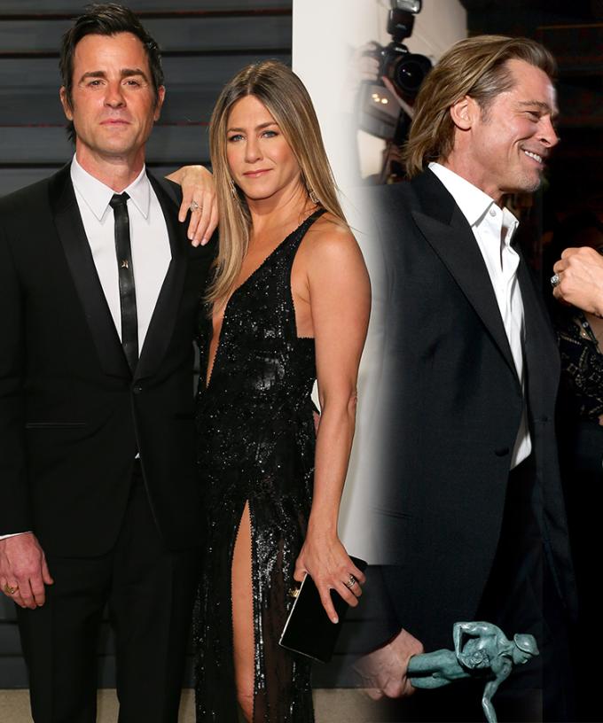 Reports Justin Theroux Found Post It Notes From Brad Pitt While Married To Jennifer Aniston