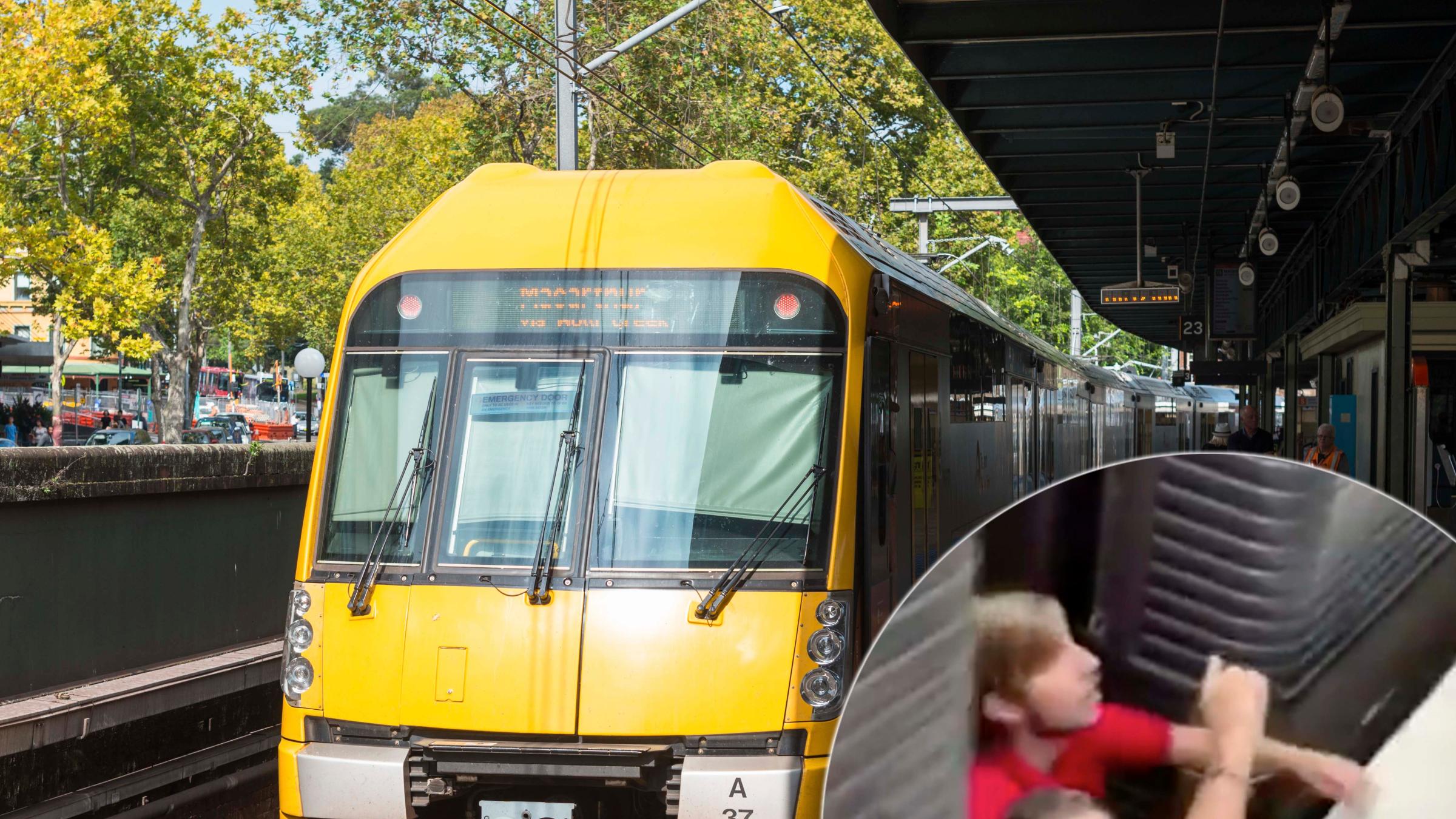 Train arriving at Central station, Sydney, New South Wales, Australia