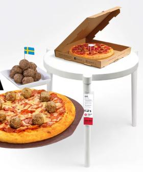 Ikea Is Selling A Table That Looks Like Those Little, White, Pizza Savers!