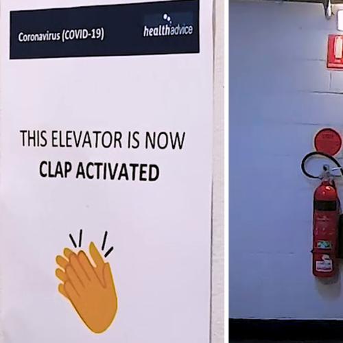 Will Kyle fall for this CLAP-ACTIVATED ELEVATOR sign? 😂👏