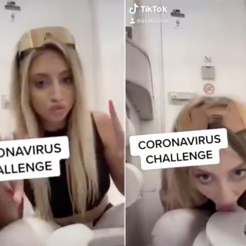 Disgusting New ‘Coronavirus Challenge’ Sees TikTok Star LICKING An Airplane Toilet Seat