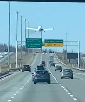 Watch The Insane Moment This Plane Emergency Landed On A Freeway, In Traffic