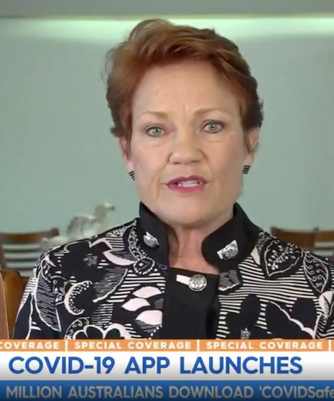 I Don T Want Them Tracking Me Pauline Hanson Refuses To Download Government S Covidsafe App