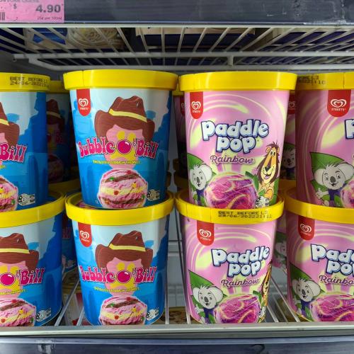 You Will Soon Be Able To Buy Bubble O'Bill & Rainbow Paddle Pops in TUBS From IGA!!