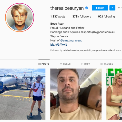 Beau Ryan Spills The Beans On How Much He Gets Paid For His Instagram Sponsored Ads