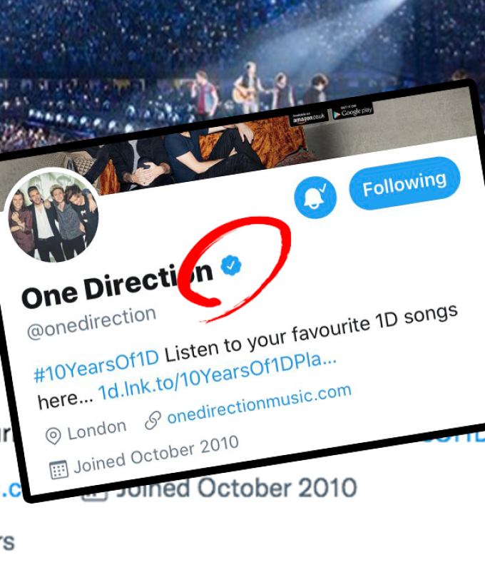 Wanna Feel Depressed One Direction Lost Their Blue Tick From Inactivity