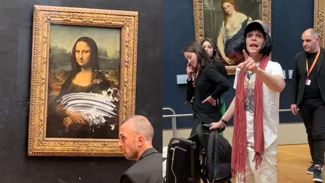 Someone Threw Cake At The Mona Lisa!