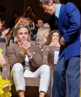 Did Harry Styles Just Spit On Chris Pine?!
